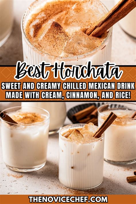 Sweet, creamy Horchata is a chilled Mexican drink made with cream ...