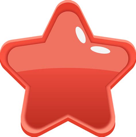 Red Cartoon Star Button 10975947 PNG