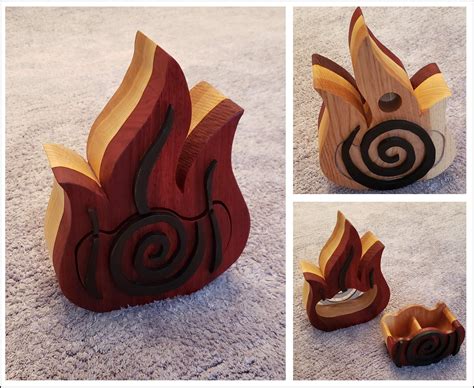 Bandsaw box out of padauk and ash for my daughter, of the fire nation ...
