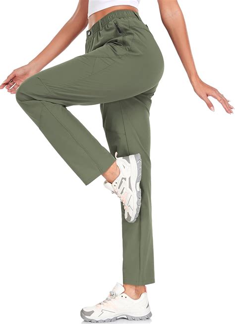 Women Travel Pants with Pockets Ladies Light Weight Quick Dry Golf ...