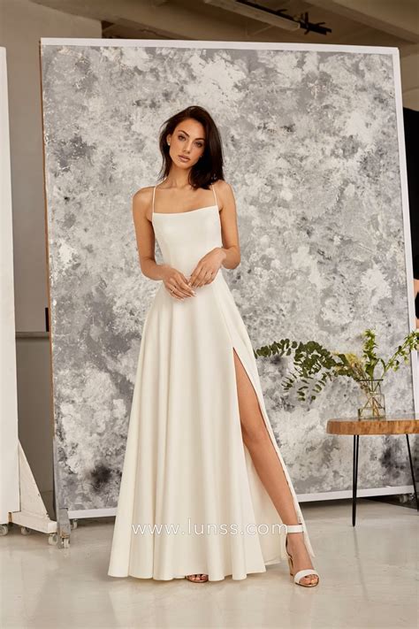 Simple spaghetti strap wedding dress 60 photos - Astyledwedding.com