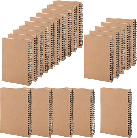 MAHIONG 20 Pack A5 Lined Notebooks Bulk, 120 Pages 60 Sheets Spiral ...