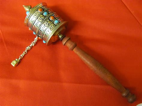 Tibetan Buddhist Metal Prayer Wheel - Little Moon Tibetan Gift Shop