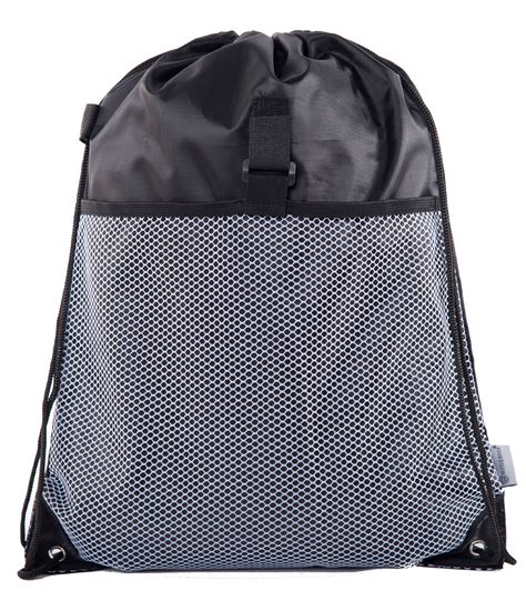 Mato & Hash Drawstring Cinch Bag Backpack With Mesh Pocket Polyester ...