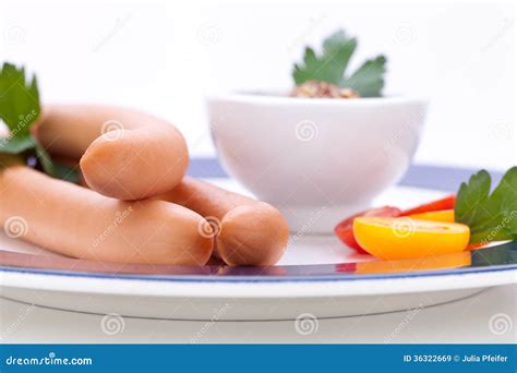 Frankfurters or Wiener Sausages Stock Image - Image of product, bowl ...