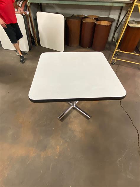 36" Square Table w/Chrome Base