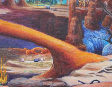 Charles E. Watson - “Gap” Contemporary Abstract Surrealist Landscape ...