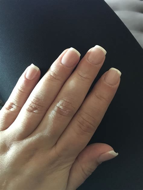 Love my natural nail with acrylic overlay and French tip | Natural ...