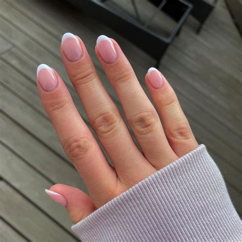 Amazing French Tip Nail Design Ideas | Gel nails french, Rounded ...