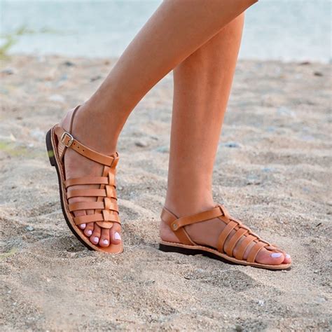 Women Leather Sandals Kouros 61, Natural