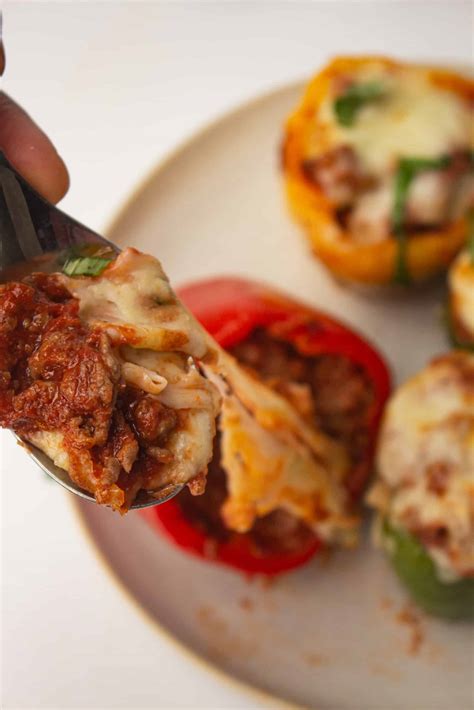 Air Fryer Stuffed Peppers | The Flexible Fridge