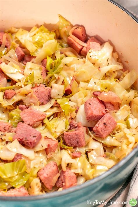 BEST Ham and Cabbage {One-Pot Recipe VIDEO} - Key To My Lime