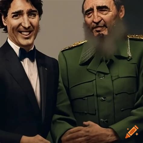 Image of justin trudeau and fidel castro together on Craiyon