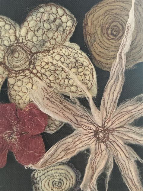 Thistleberry Loves Felted Floral #1- Framed Textile Art - Etsy UK ...