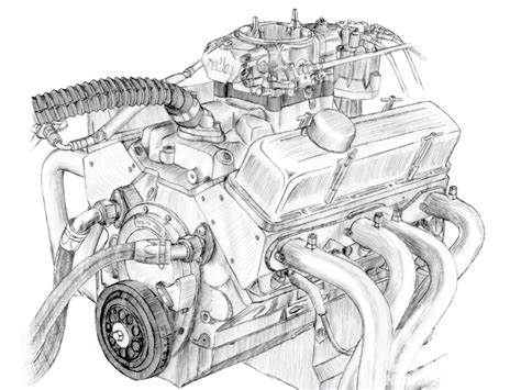 Car Engine Drawing at PaintingValley.com | Explore collection of Car ...