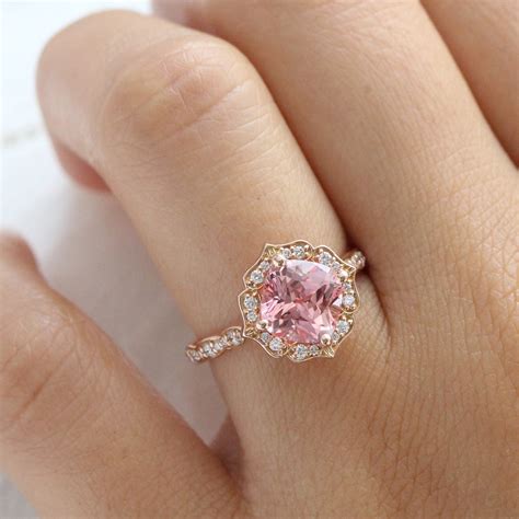 Rose Gold Wedding Ring Pink Diamond