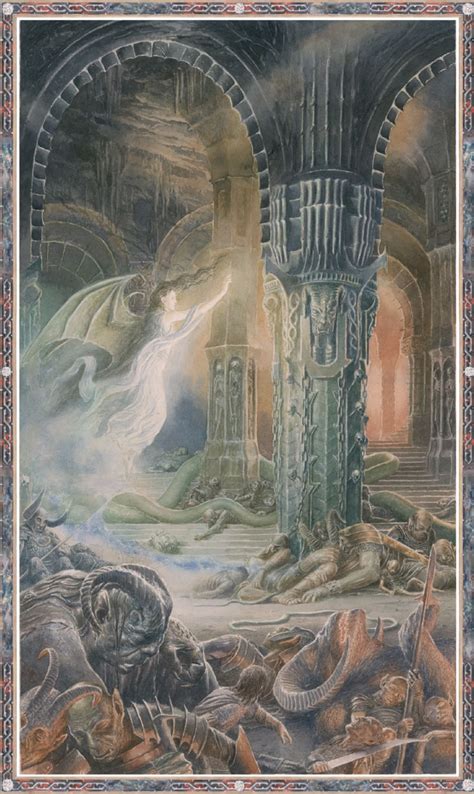 J. R. R. Tolkien | Beren and Lúthien | With illustrations by Alan Lee | ‘fluttering before his ... - J.R.r. Tolkien Illustrations
