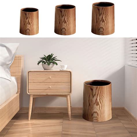 DcGZvy Clearance Indoor Office Trash Can 2024 Household Trash Bin Wood ...