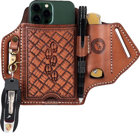 Amazon.com: Tourbon Leather Cell Phone Holster with Belt Loop Case Tool ...