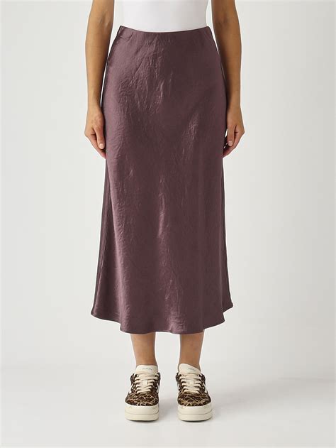 Falda de mujer Alessio de raso 2526106018600 Rosa Antiguo | Caposerio.com