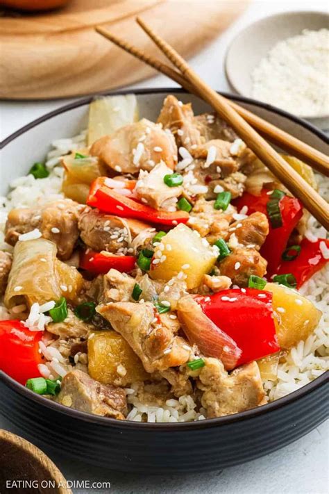Slow Cooker Pineapple Chicken - Crockpot Hawaiian Favorite