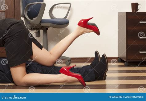 Flirting in an office stock image. Image of female, lust - 50559409