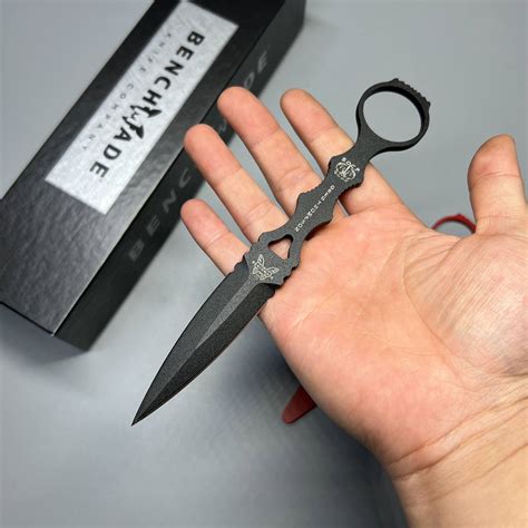 Benchmade 176BK-COMBO SOCP Dagger 3.22" Black Blade with Trainer, Blac ...