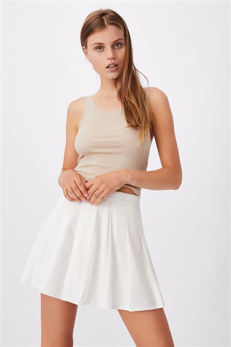 White Tennis Pleated Skirt at James Engel blog