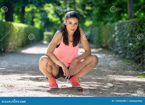 Portrait of Attractive Fitness Latin Woman after Working Out in a Modern City Park Stock Photo ...