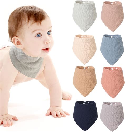 Amazon.com: Rapotti Baby Drool Bibs Cotton for Boys and Girls Solid ...