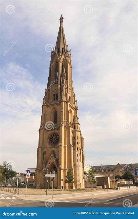 Bell tower church Metz editorial photography. Image of tourism - 260051432