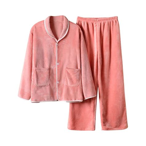 yievot Womens Flannel Pajamas Sets Long Sleeve Button Down Sleepwear ...