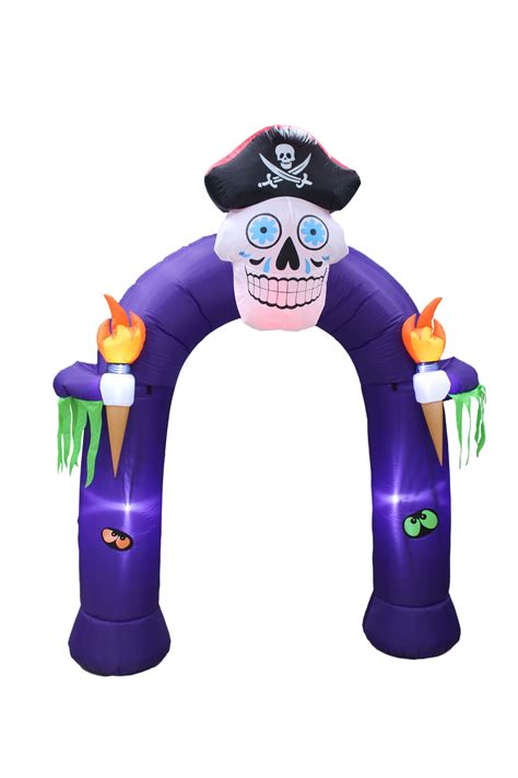 The Holiday Aisle® 8 Foot Tall Lighted Happy Halloween Inflatable ...
