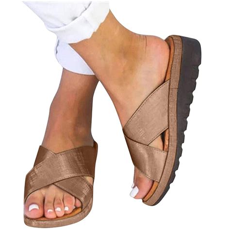 Mchoice Sandals for Women Wide Width,2021 Comfy Platform Sandal Shoes ...
