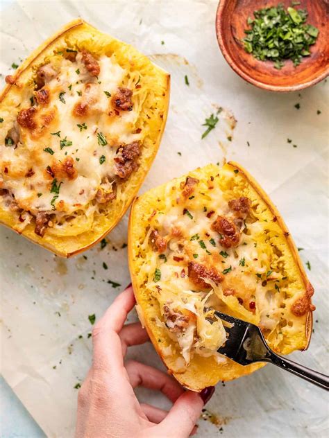Yellow Squash Stuffed With Sausage