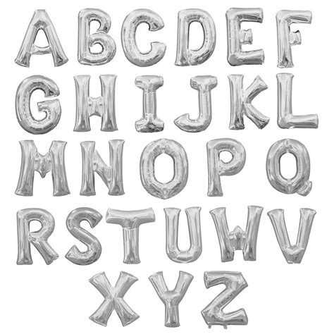 Jumbo Letter Alphabet Silver Balloon (40inch) | Party Wholesale