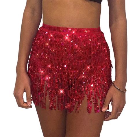 Red sequin skirt – Artofit