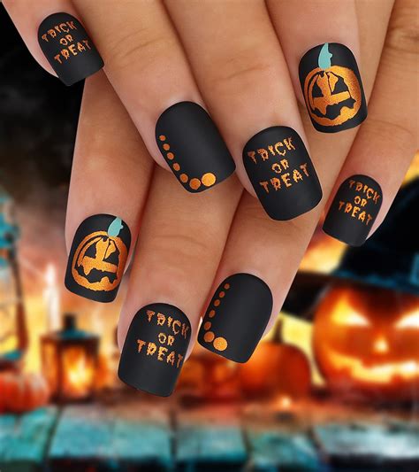 Orange And Black Halloween Nail Ideas at Aron Desrochers blog