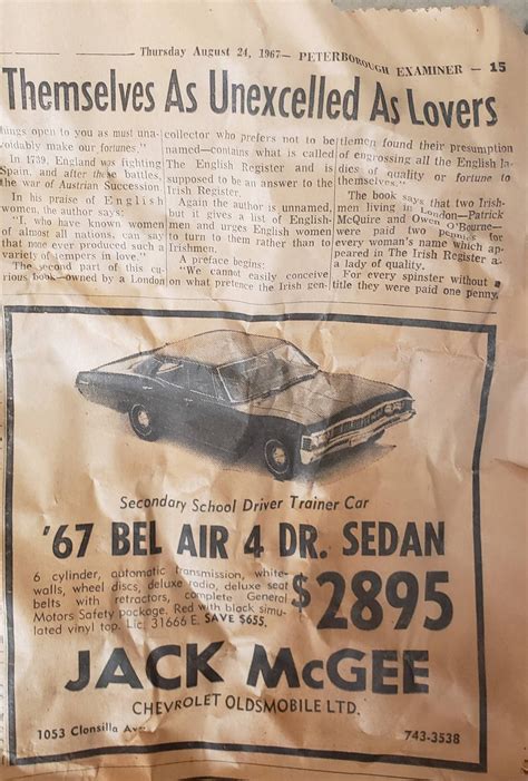 Didn't realise McGee Chevy had been around this long! : r/Peterborough