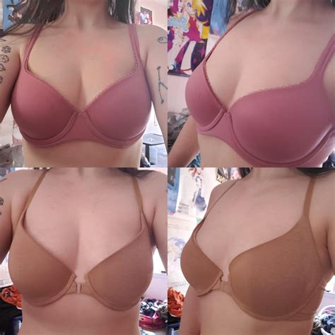 Currently wearing 34B. Bra size comparison pictures below. : r/ABraThatFits