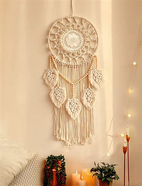 Amazon.com: Nice Dream Macrame Dream Catchers for Bedroom Adult Dream ...
