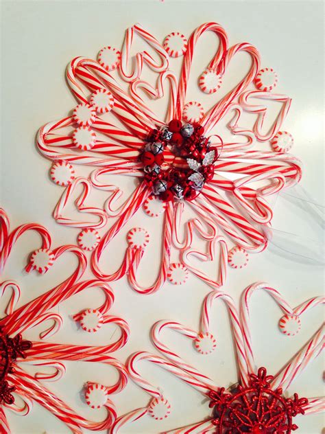 Candy cane wreaths | Candy cane decorations, Xmas crafts, Christmas ...