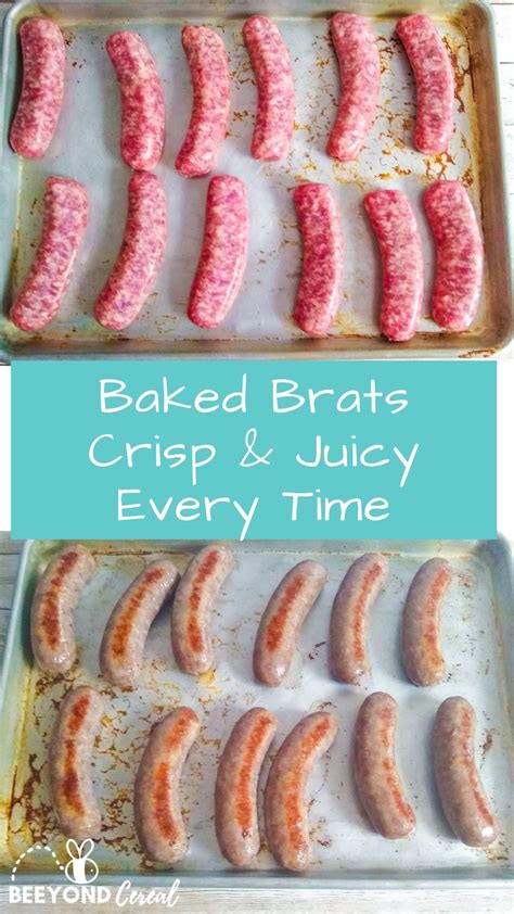 Oven Baked Brats | Recipe | Johnsonville brat recipe, Brats recipes ...