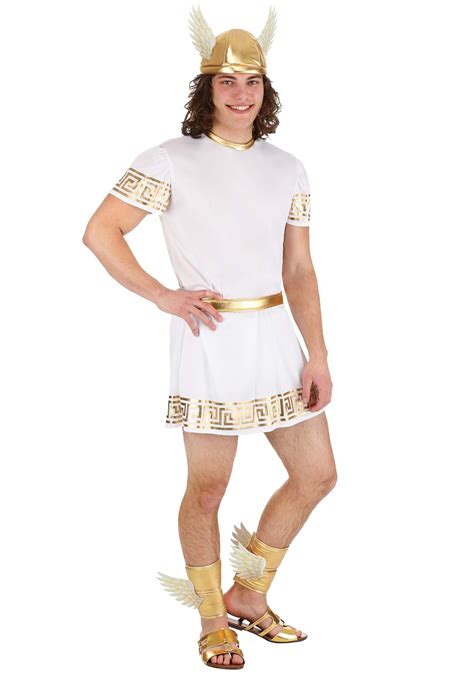 Men's Hermes Costume | Adult Ancient Greek God Cosplay Outfit - Olympian Deity Hermes Halloween ...