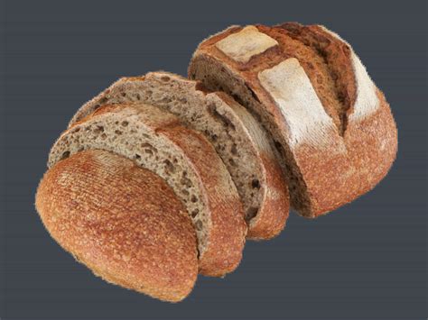 Sourdough Bread Round Sliced 3D Scan - PBR 3D Model - 3D Models World