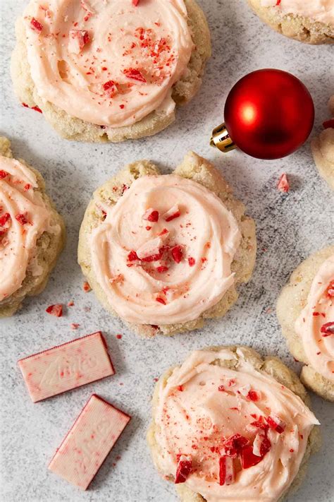 Gluten-Free Peppermint Sour Cream Sugar Cookies - Meaningful Eats