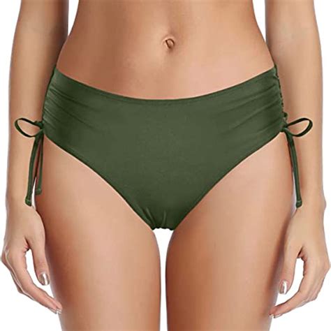 WREESH Womens Bikini Bottoms Cheeky Swimsuit Bathing Suit Bottoms ...