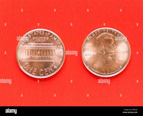 Dollar coin - 1 cent Stock Photo - Alamy