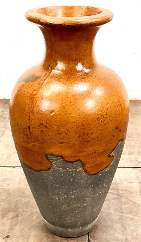 Lot - Large Terra Cotta Floor Vase / Pot Made In Mexico