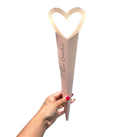 Cone Paper Love Nude – Cia das Flores
